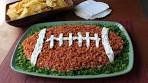 "Loaded Baked Potato" Dip Football - Super Bowl Dip Recipe