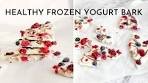LOW CALORIE FROZEN YOGURT BARK | summer snack ...