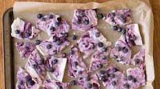 Make Ahead Blueberry Frozen Yogurt Bark
