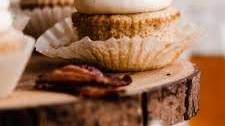 Maple Bacon Cupcakes with Brown Butter Frosting and Candied Bacon