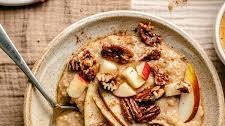 Maple Brown Sugar Oatmeal with Maple Pecans