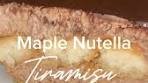 Maple Nutella Tiramisu! The whole tray is gone in two days ...