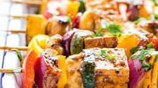 Marinated Tofu Veggie Skewers