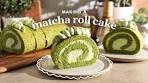Matcha Roll Cake baking the softest roll cake at home
