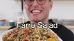 Mediterranean Farro Salad Recipe with Roasted Vegetables
