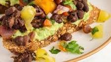 Mexican Black Bean and Avocado Toast