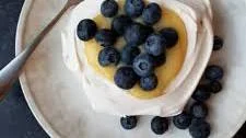 Mini Pavlova with Lime Curd and Blueberries