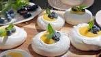 mini pavlovas with lemon curd. i love these little guys for a ...