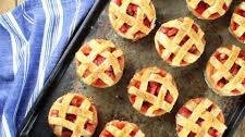 Mini Strawberry Rhubarb Pies in Muffin Tins