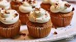 Moist Carrot Cake Cupcakes With Fluffy Cream Cheese Frosting