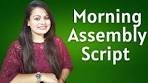 Morning assemby anchoring script ||How to conduct School ...