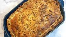 Moroccan lamb pie with apricots