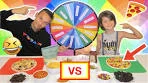 MYSTERY WHEEL OF PIZZA CHALLENGE Kid vs Dad ...