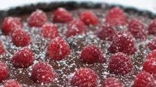 No Bake Chocolate Raspberry Tart