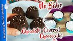 No Bake CHRISTMAS Chocolate-Covered Cheesecake Bites