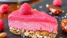 No Bake Raspberry Icebox Cake with Almond & Hazelnut Crust