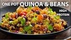 One Pot BEANS AND QUINOA Recipe | Easy Vegetarian and ...