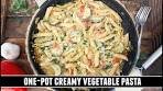 One-Pot CREAMY Vegetable Pasta | HEALTHY & Delicious ...