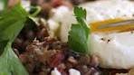 Our healthy lentil salad with poached eggs is a hearty, flavor ...