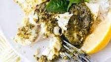 Oven Baked Cod with Pesto