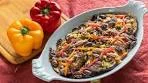 Packed with Flavor - Eggplant Casserole with Peppers, Olives ...