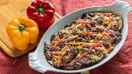 Packed with Flavor - Eggplant Casserole with Peppers, Olives ...
