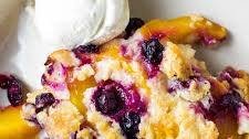 Peach and Blueberry Cobbler