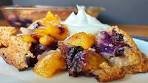 Peach and Blueberry Cobbler | Summer Time Dessert