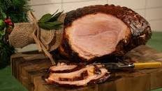 Peach and Mustard Glazed Ham
