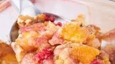 Peach Melba Dump Cake