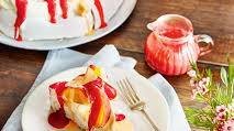Peach Melba Pavlova