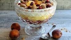 Peach Melba Sherry Trifle