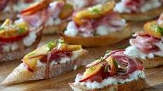 Peach & Prosciutto Crostini