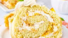 Peaches and Cream Cake Roll