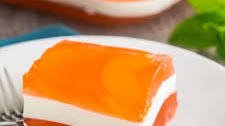 Peaches and Cream Layered Jello Recipe (Video Tutorial)