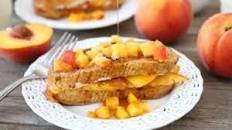 Peaches and Cream Stuffed French Toast