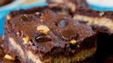 Peanut Butter Stuffed Brownies