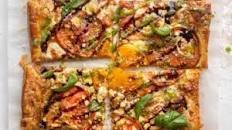 Pesto Caprese Puff Pastry Pizza