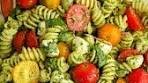 PESTO PASTA SALAD with TOMATOES & MOZZARELLA ...
