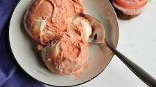 Pink Velvet Ice Cream with Cream Cheese Frosting Swirl