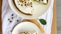 Pistachio Cake with Whipped Coconut Cream and Candied Pistachios