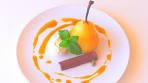 Poached Pear “Poire Belle Helene” + Spiced Wine Jelly