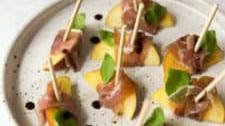 Prosciutto Peach Bites