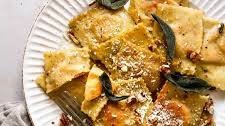 Pumpkin Ravioli with Brown Butter and Sage