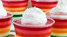 Rainbow Jello Cups