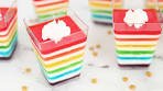 Rainbow Jello Cups