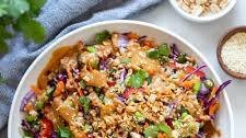 Rainbow Quinoa Salad with Peanut Dressing
