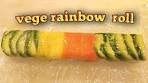 rainbow roll sushi // vege rainbow roll #sushirecipe