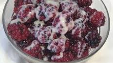 Raspberries and Sweetened Condensed Milk