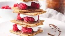 Raspberry and Coconut Cream-Chocolate Hazelnut S'mores